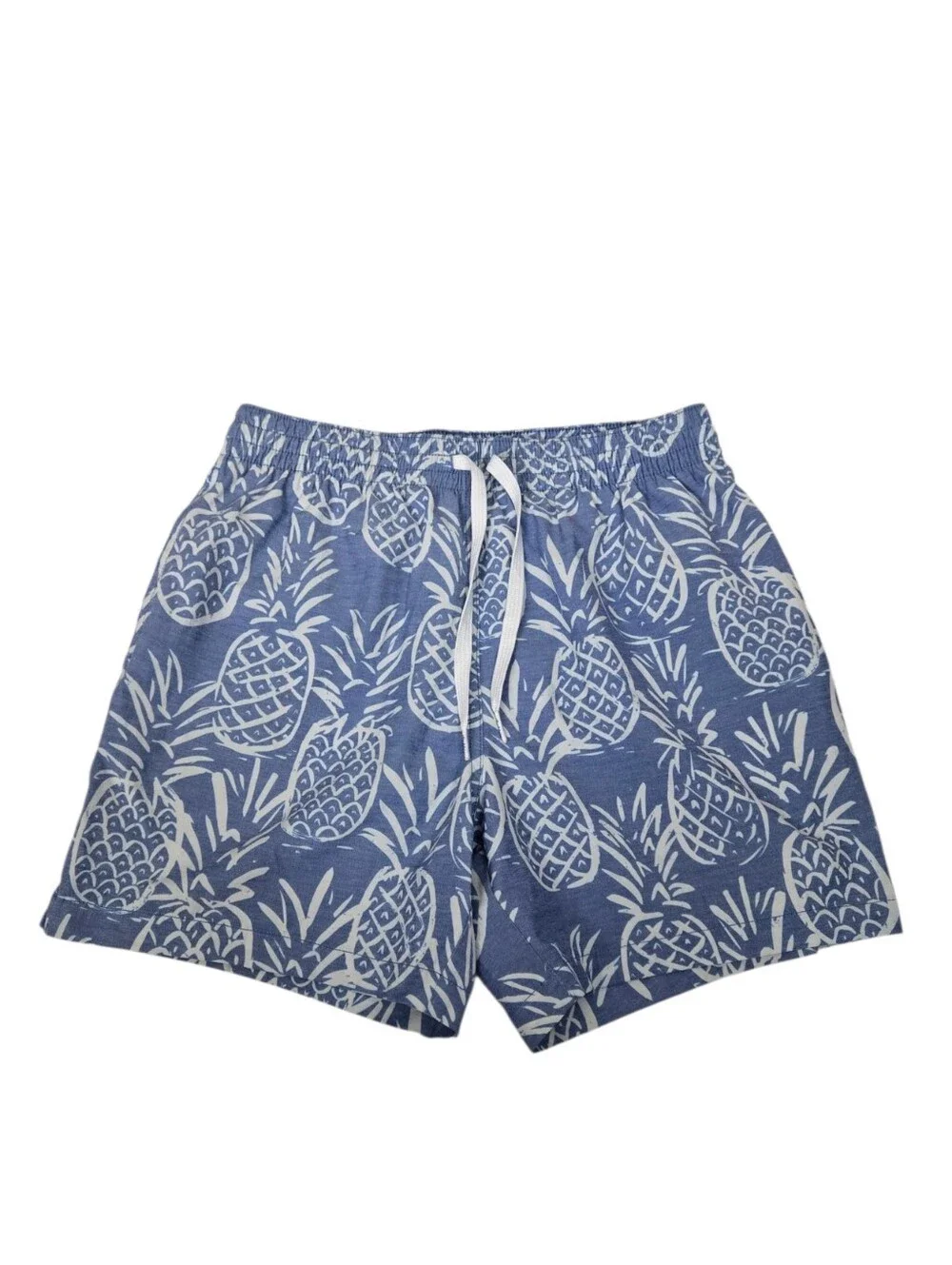 Chubbies Mens Blue Swim Trunks White Pineapple Print